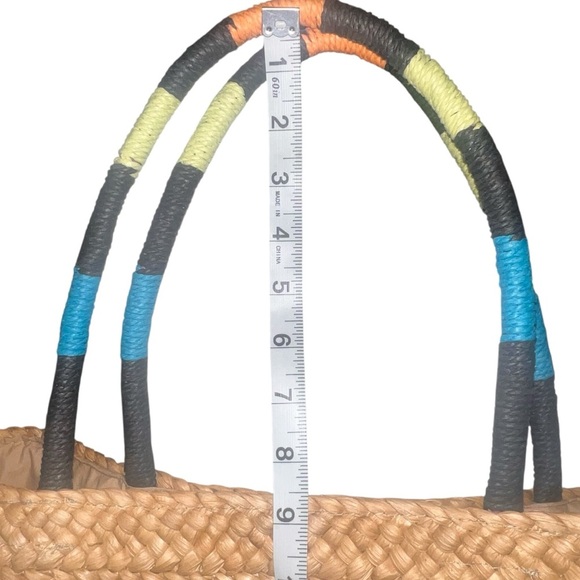 EUC Tabitha Brown for Target Abstract Botanical Woven Straw Tote Beach Bag - Picture 10 of 10